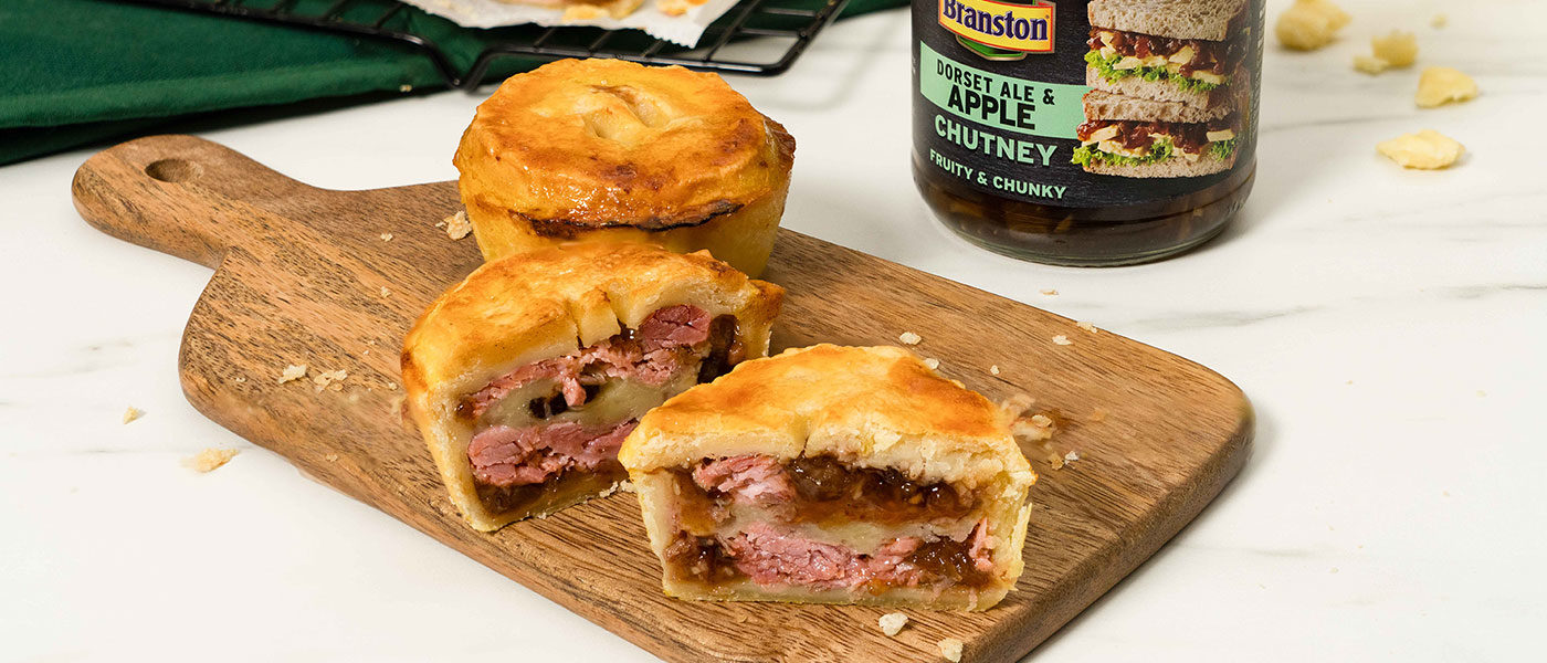 Cheese & Apple Chutney Pork Pies recipe | Branston-image